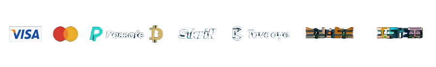 Zahlungslogos Visa, Mastercard, PayPal, Paysafecard, Skrill, Bitcoin und USDT im OnlySpins Casino