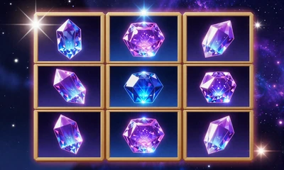 Starburst Neon-Edelsteine in Lila - niedrigvolatiler Online Slot bei OnlySpins
